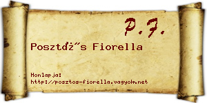 Posztós Fiorella névjegykártya